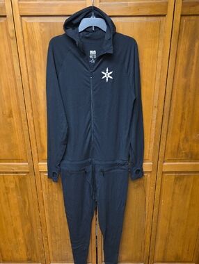 Air blaster Ninja Suit Men L Black Skiing Snowboard Base Layer Stretch One Piece